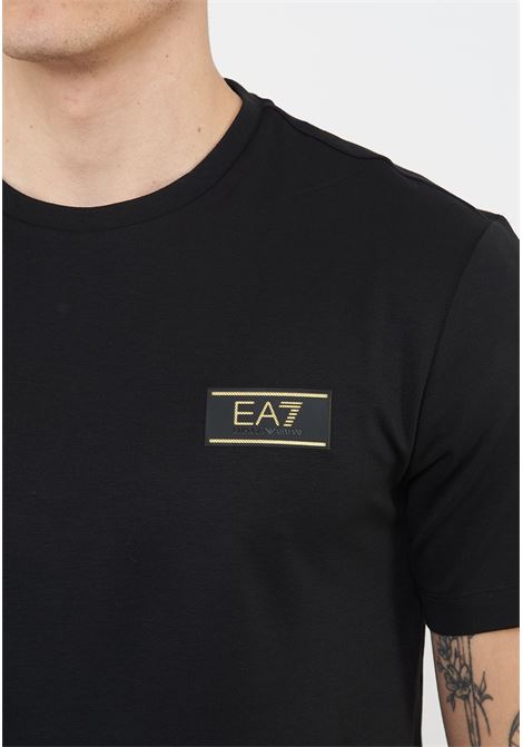 T-shirt girocollo Premium Label in misto viscosa stretch Black EA7 | 7M001331 AF13739UC001