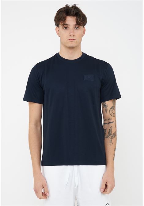 T-shirt Lux Identity in jersey di misto modal Blue EA7 | 7M001357 AF13862UB102