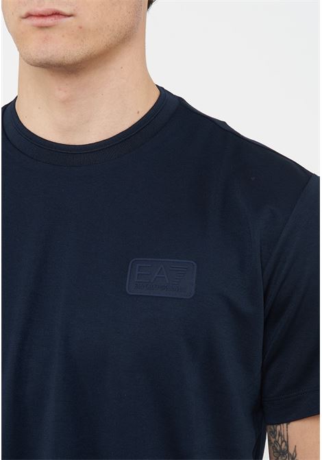 T-shirt Lux Identity in jersey di misto modal Blue EA7 | 7M001357 AF13862UB102