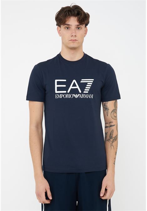 T-shirt Core Identity in jersey di cotone Blue EA7 | 7M001412 AF22264UB102