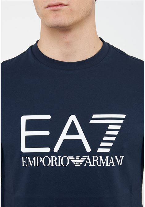 T-shirt Core Identity in jersey di cotone Blue EA7 | 7M001412 AF22264UB102