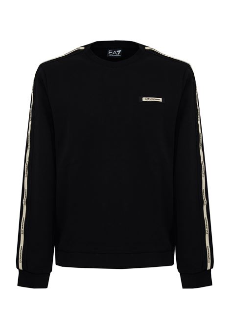 Felpa Logo Series in interlok di misto cotone Black EA7 | 7M001478 AF12660UC001