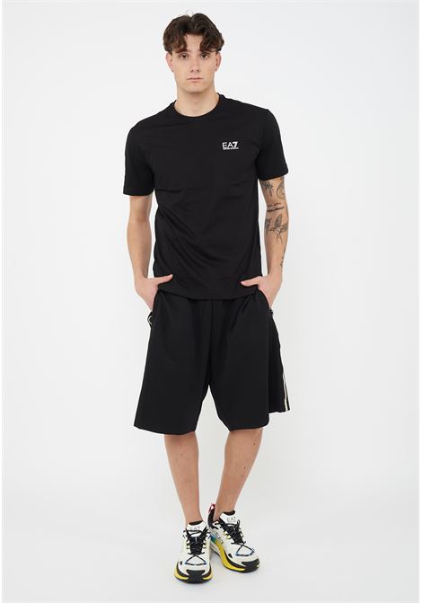 Bermuda Logo Series in interlok di misto cotone Black EA7 | 7M001481 AF12660UC001