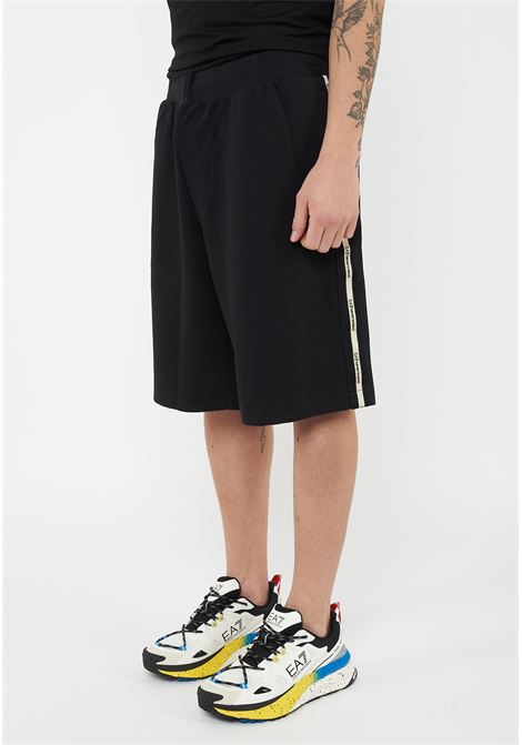 Bermuda Logo Series in interlok di misto cotone Black EA7 | 7M001481 AF12660UC001