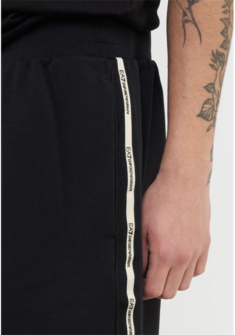 Bermuda Logo Series in interlok di misto cotone Black EA7 | 7M001481 AF12660UC001