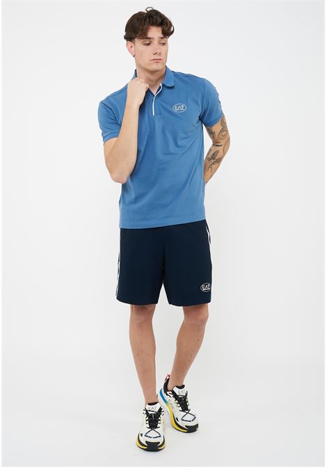 Polo Tennis Club in piquet di cotone stretch Blue Horizone EA7 | 7M001539 AF13511UB064