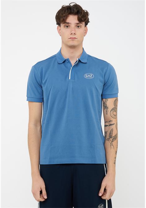 Polo Tennis Club in piquet di cotone stretch Blue Horizone EA7 | 7M001539 AF13511UB064