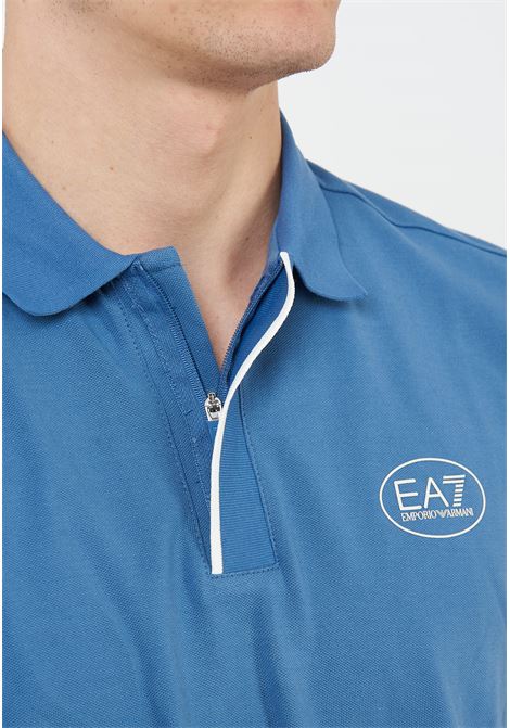 Polo Tennis Club in piquet di cotone stretch Blue Horizone EA7 | 7M001539 AF13511UB064