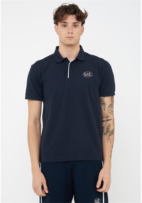 Polo Tennis Club in piquet di cotone stretch Blue EA7 | 7M001539 AF13511UB102