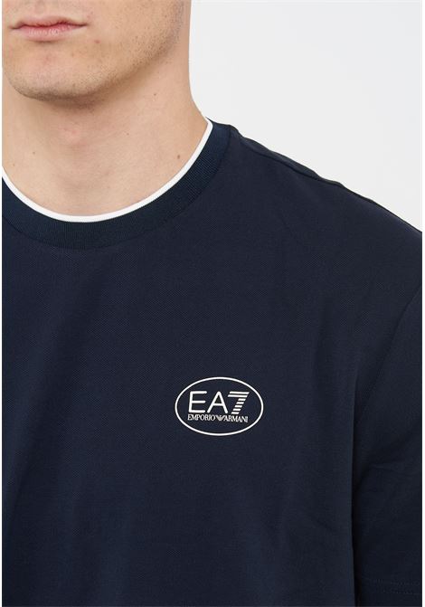 T-Shirt Tennis Club in piquet di cotone stretch Blue EA7 | 7M001540 AF16722UB102