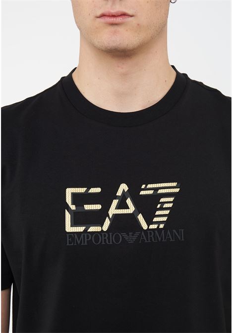 T-shirt girocollo Premium Label in jersey di cotone Black EA7 | 7M001562 AF17789UC001