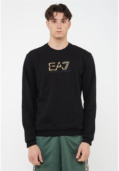 Felpa girocollo Premium Label in cotone Black EA7 | 7M001563 AF17787UC001