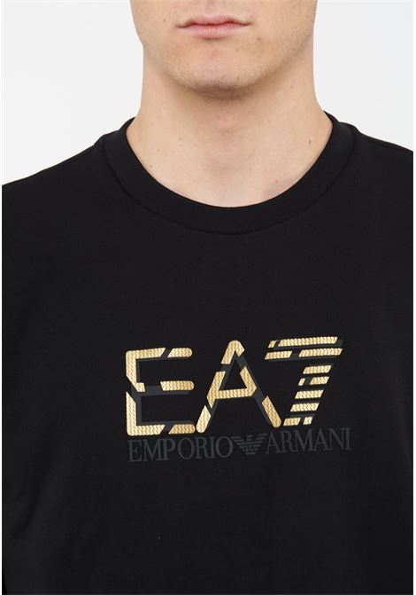 Felpa girocollo Premium Label in cotone Black EA7 | 7M001563 AF17787UC001