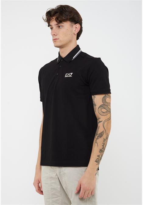 Polo Summer block in cotone stretch Black EA7 | 7M001604 AF13511UC001