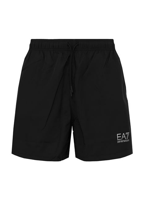 Costume Da Bagno Con Logo Corsican Black Silver EA7 | 7M001677 AF13019MC026