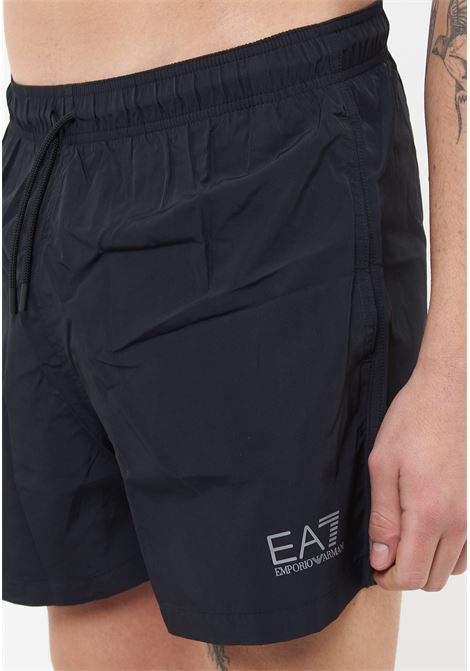 Costume Da Bagno Con Logo Corsican Black Silver EA7 | 7M001677 AF13019MC026