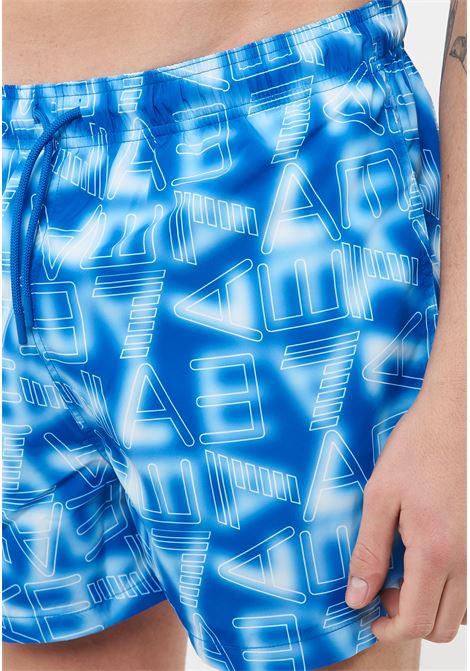 Costume boxer Graphic Series con stampa logo ASV Turkish Sea White EA7 | 7M001715 AF21250MB465