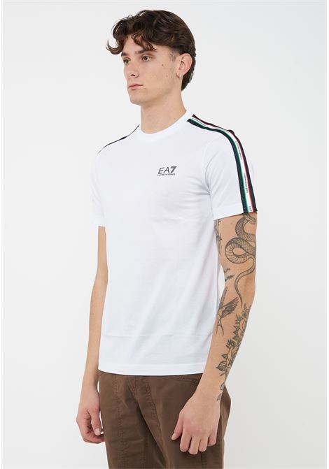 T-shirt girocollo in jersey di cotone Italian Spirit White EA7 | 7M001861 AF12503U0002