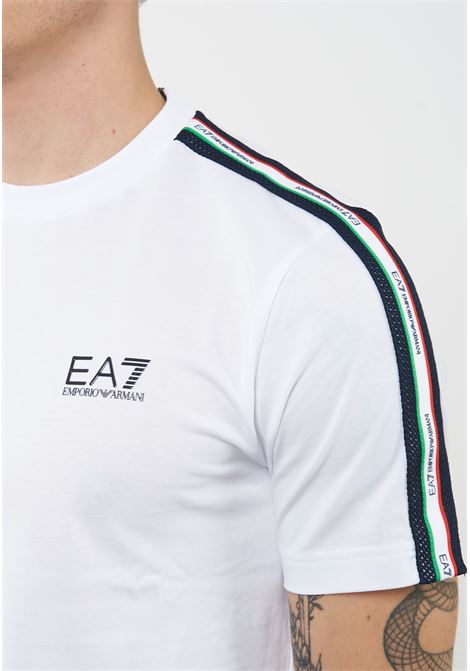 T-shirt girocollo in jersey di cotone Italian Spirit White EA7 | 7M001861 AF12503U0002