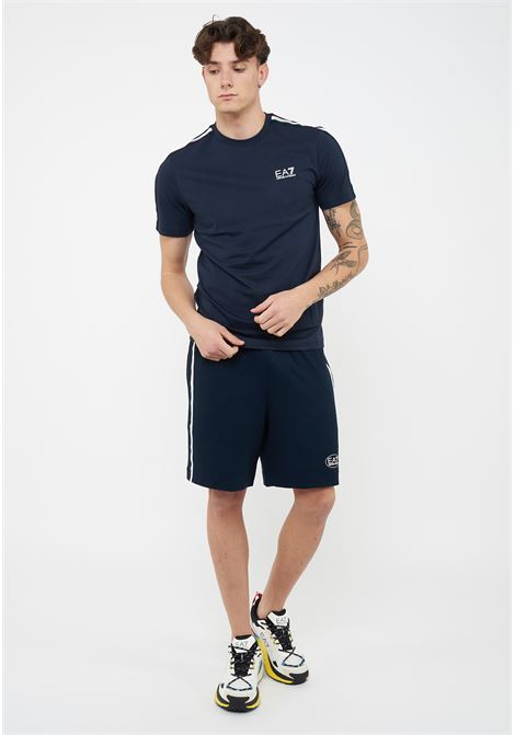 T-shirt girocollo in jersey di cotone Italian Spirit Blue EA7 | 7M001861 AF12503UB102