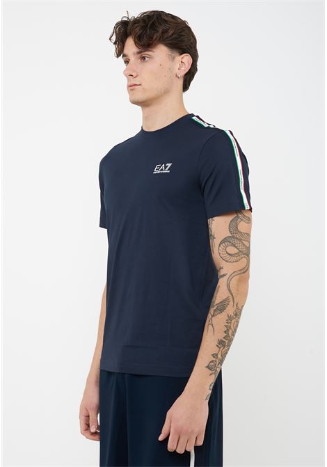 T-shirt girocollo in jersey di cotone Italian Spirit Blue EA7 | 7M001861 AF12503UB102