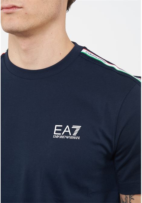 T-shirt girocollo in jersey di cotone Italian Spirit Blue EA7 | 7M001861 AF12503UB102
