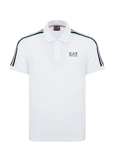 Polo in jersey di cotone Italian Spirit White EA7 | 7M001862 AF12503U0002