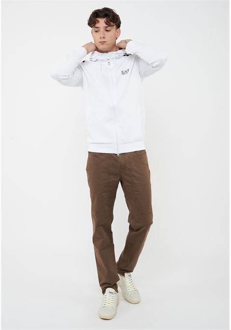Felpa con cappuccio in jersey Italian Spirit White EA7 | 7M001863 AF12660U0002