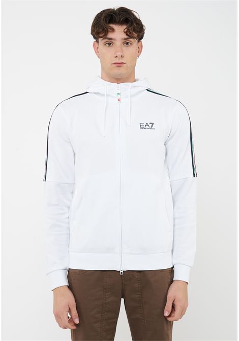 Felpa con cappuccio in jersey Italian Spirit White EA7 | 7M001863 AF12660U0002