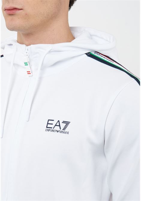Felpa con cappuccio in jersey Italian Spirit White EA7 | 7M001863 AF12660U0002