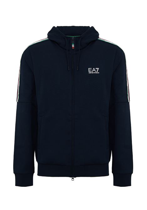 Felpa con cappuccio in jersey Italian Spirit Blue EA7 | 7M001863 AF12660UB102