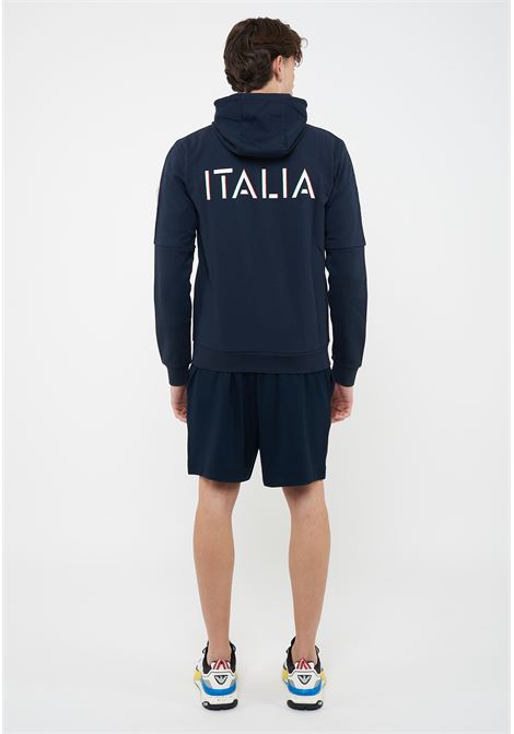 Felpa con cappuccio in jersey Italian Spirit Blue EA7 | 7M001863 AF12660UB102