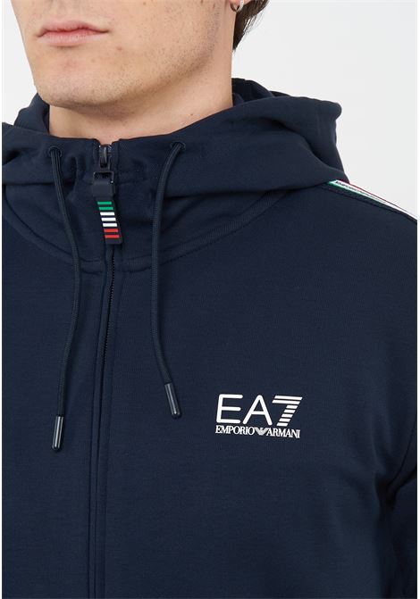 Felpa con cappuccio in jersey Italian Spirit Blue EA7 | 7M001863 AF12660UB102
