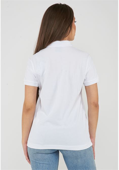Polo jersey di cotone stretch con logo in metallo Core Lady White EA7 | 7W000030 AF12450U0002