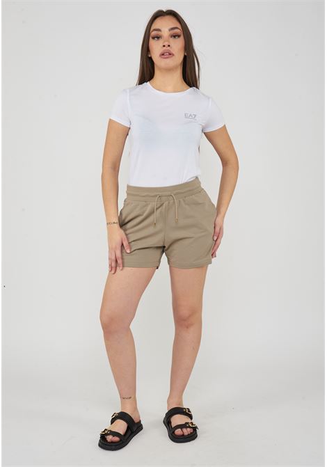 Shorts in felpa con coulisse e logo Core Lady Roasted Cashew EA7 | 7W000079 AF13135U6167