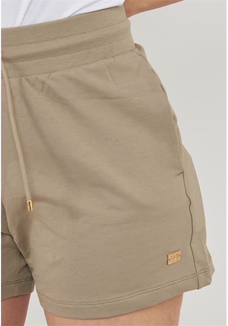 Shorts in felpa con coulisse e logo Core Lady Roasted Cashew EA7 | 7W000079 AF13135U6167