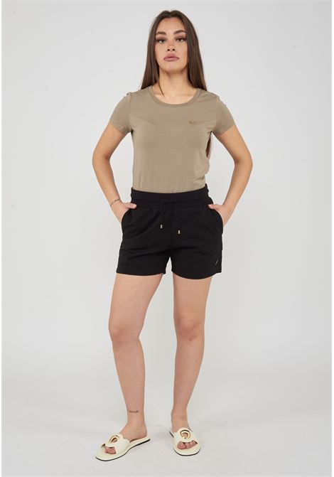 Shorts in felpa con coulisse e logo Core Lady Black EA7 | 7W000079 AF13135UC001