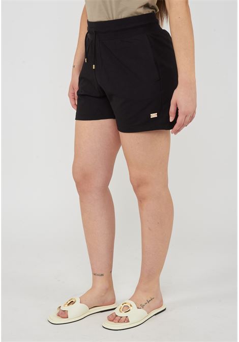 Shorts in felpa con coulisse e logo Core Lady Black EA7 | 7W000079 AF13135UC001