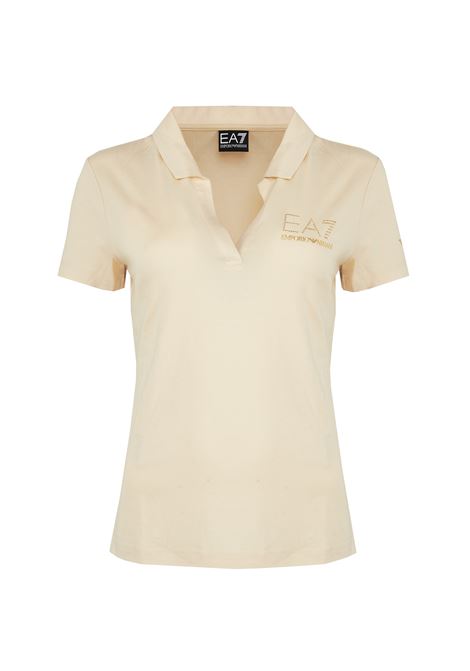 Polo con colletto e logo in micro borchie Evolution Fog EA7 | 7W000266 AF12500U1088