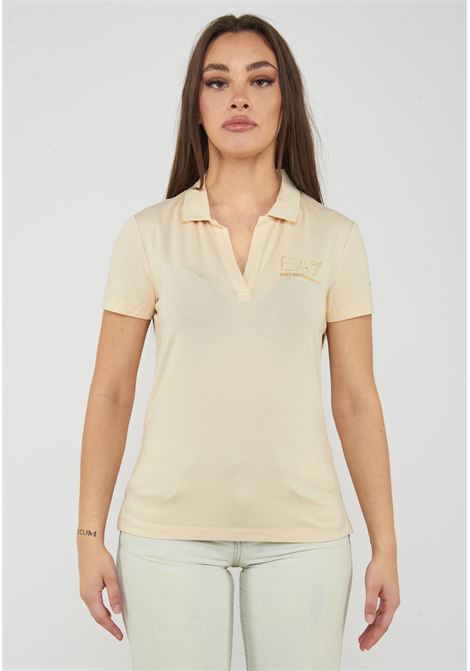 Polo con colletto e logo in micro borchie Evolution Fog EA7 | 7W000266 AF12500U1088