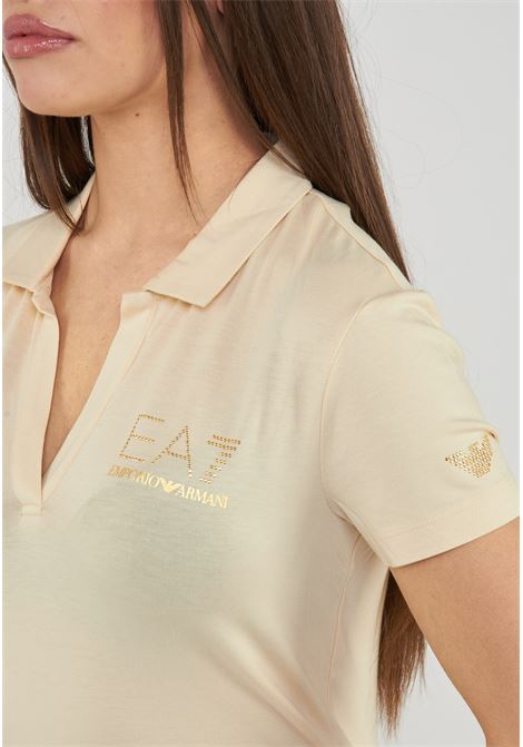 Polo con colletto e logo in micro borchie Evolution Fog EA7 | 7W000266 AF12500U1088
