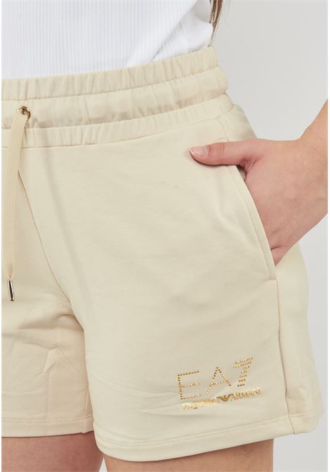 Shorts elasticizzati in misto viscosa con borchie Evolution Fog EA7 | 7W000269 AF12482U1088