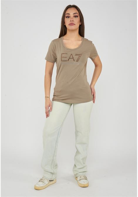 T-shirt in jersey stretch Logo Series Roasted Cashew EA7 | 7W000536 AF10373U6167