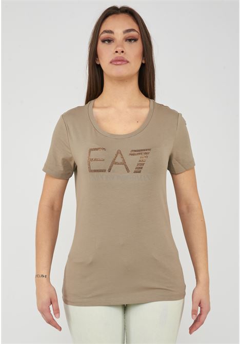 T-shirt in jersey stretch Logo Series Roasted Cashew EA7 | 7W000536 AF10373U6167