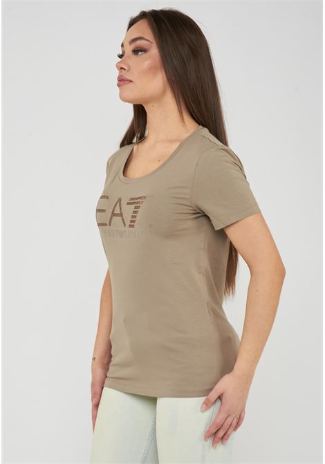 T-shirt in jersey stretch Logo Series Roasted Cashew EA7 | 7W000536 AF10373U6167