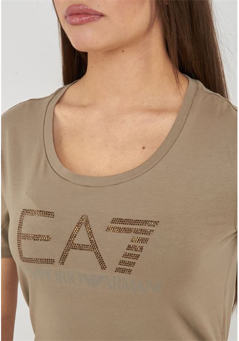 T-shirt in jersey stretch Logo Series Roasted Cashew EA7 | 7W000536 AF10373U6167