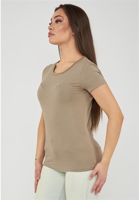 T-shirt Core Lady vestibilità slim in jersey cotone Roasted Cashew EA7 | 7W001045 AF10373U6167