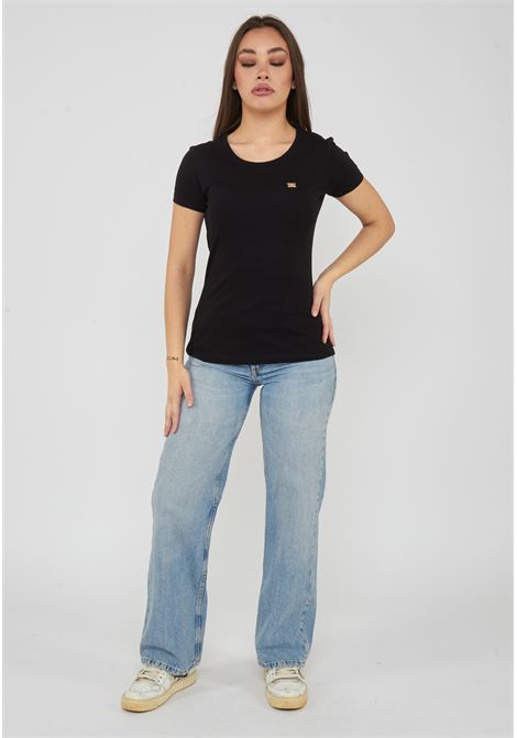 T-shirt Core Lady vestibilità slim in jersey cotone Black EA7 | 7W001045 AF10373UC001