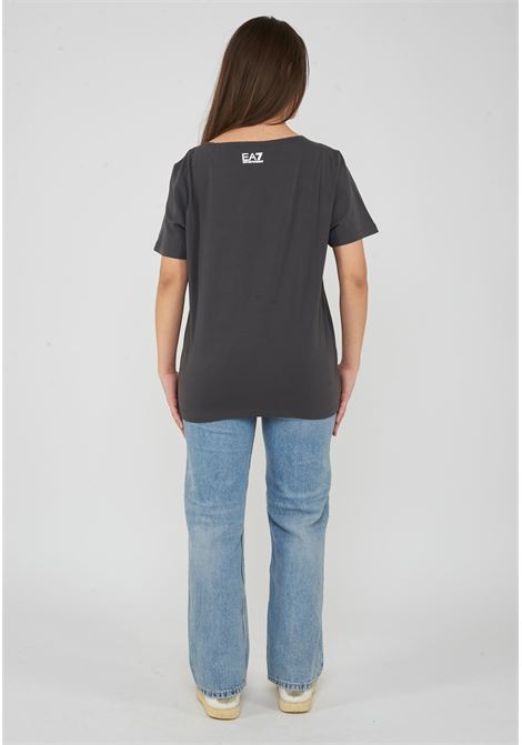 T-shirt Logo Series in jersey di cotone stretch Gray Pinstripe EA7 | 7W001098 AF14880U8111
