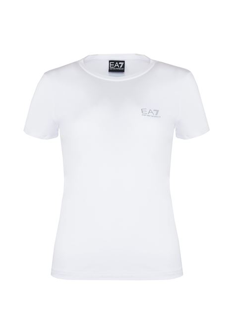 T-shirt in tessuto tecnico Natural Ventus7 ASV White EA7 | 7W001149 AF12945U0002